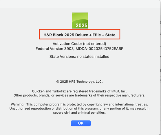 software version display