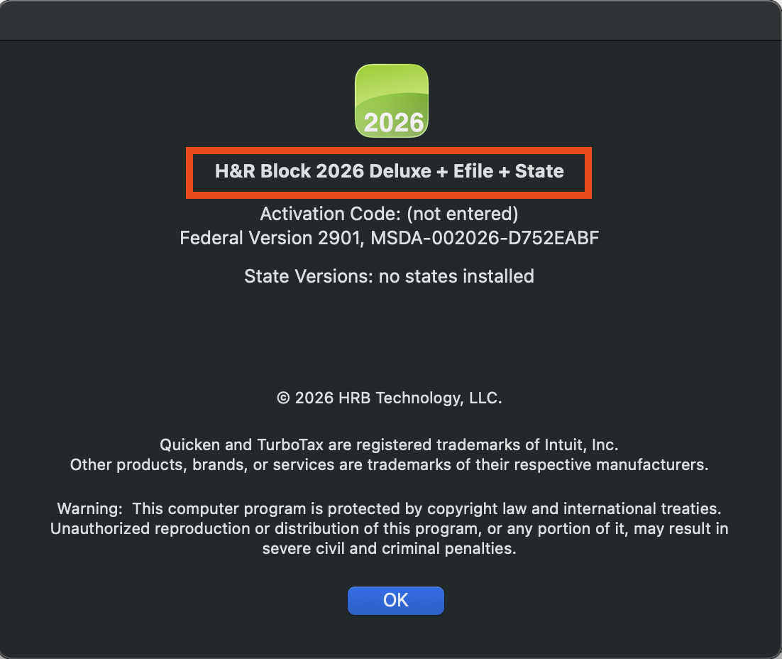 software version display