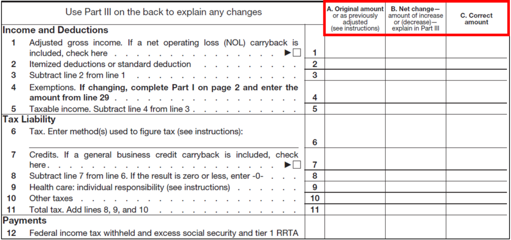 Amended return