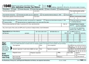 blank 1040 tax form